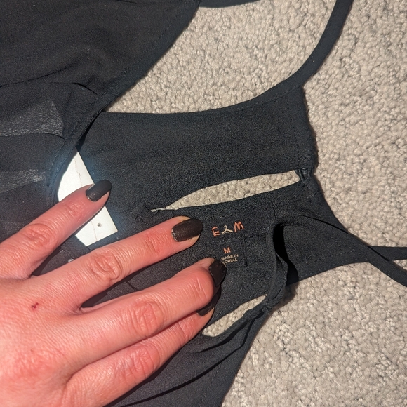 Black Sheer Jump Suit - Woman Size Small - Picture 4 of 4